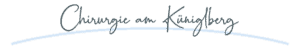 Chirurgie am Kueniglberg - einzeiliger Schriftzug